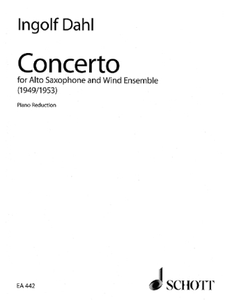 Konzert (1949/1953) f�r Altsaxophon und Bl�sersensemble f�r Saxophon und Klavier