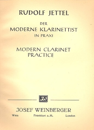 17 Studien Band 2 (Nr.7-12) f�r 3 Klarinetten,  Partitur und Stimmen Der moderne Klarinettist Band 2