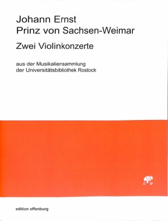 2 Konzerte f�r Violine solo, Streichorchester und Cembalo Partitur