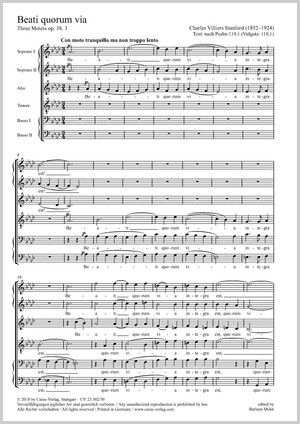 CV23.302/30 Beati quorum via f�r gem Chor a cappella Partitur