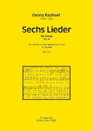 6 Lieder op.4 f�r gem Chor a cappella Partitur