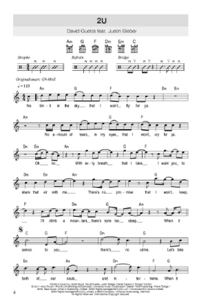 Hitbook Band 2 - 100 Charts Songbook Melodie/Texte/Akkorde