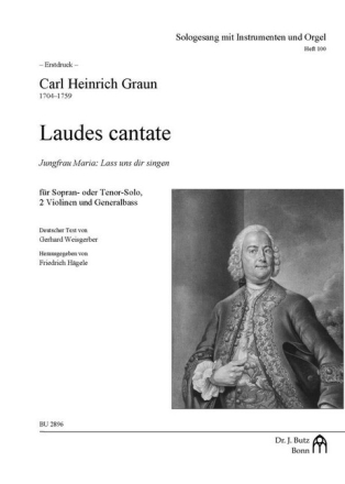 Laudes cantate f�r Sopran (Tenor), 2 Violinen und Bc Partitur und Stimmen (Bc ausgesetzt) (st/la)
