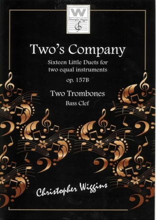 Two's Company op.157b for 2 trombones (bass clef) score