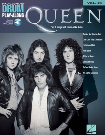 Queen - drum playalong vol.28 (+Audio Online Access): for srumset (with lyrics)