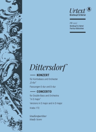 Konzert E-Dur Krebs172 (Fassungen in E-Dur und D-Dur) f�r Kontrabass und Orchester Studienpartitur