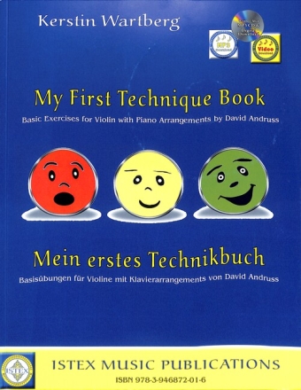 Mein erstes Technikbuch (+MP3-CD +Download) f�r Violine (z.T. mit Klavier) (en/dt) (Klavierbegleitung als Download im PDF-Format)