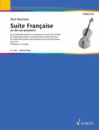 Suite francaise op.114 sur des airs populaires pour violoncelle et piano