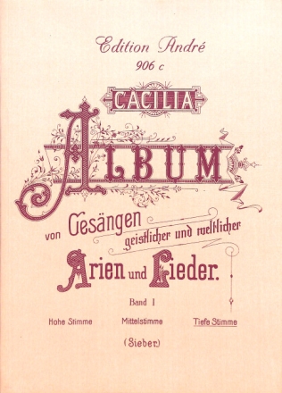 C�cilia Album Band 1 f�r Gesang (tief) und Klavier (dt/it)