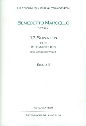 12 Sonaten op.2 Band 2 (Nr.4-6) f�r Altsaxophon und Bc Saxophonstimme