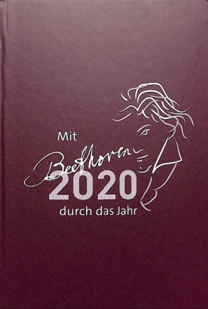 Mit Beethoven durch das Jahr 2020 Taschenkalender Din A6 in Beethoven-aubergine