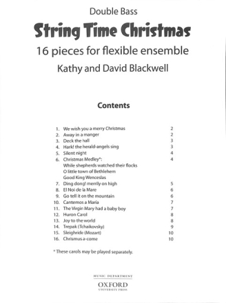 String Time Christmas for flexible string ensemble double bass