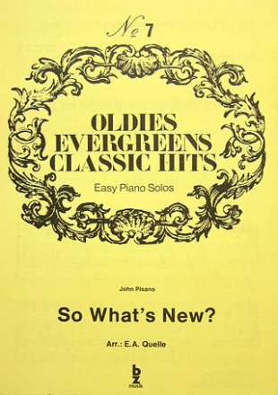 So what's new f�r Klavier (leicht) Einzelausgabe