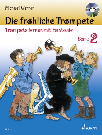 Die fr�hliche Trompete Band 2 (+CD)  Set (Schule und Spielbuch)