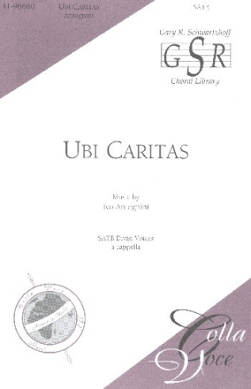 Ubi caritas for mixed chorus a cappella score (la)