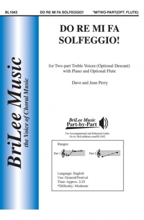 David Perry, Jean Perry Do Re Mi Fa Solfeggio! Chor und Klavier Chorpartitur