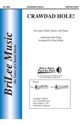 American Folk Song Crawdad Hole! Chor und Klavier Chorpartitur