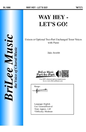 Jake Averitt Way Hey - Let's Go! M�nnerchor Chorpartitur