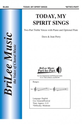 David Perry, Jean Perry Today, My Spirit Sings  Chorpartitur