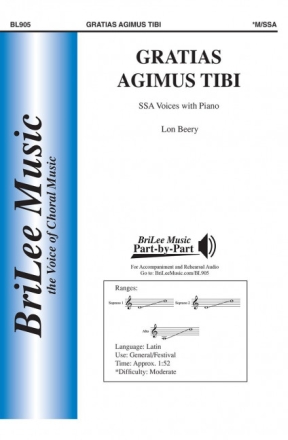 Lon Beery Gratias Agimus Tibi Frauenchor Chorpartitur