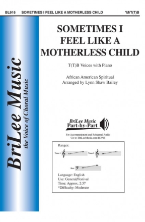 Sometimes I Feel Like a Motherless Child  Chorpartitur