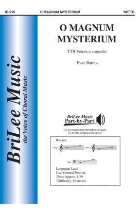 Evan Ramos O Magnum Mysterium M�nnerchor Chorpartitur