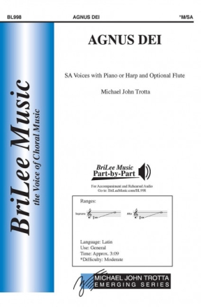 Michael John Trotta Agnus Dei  Chorpartitur