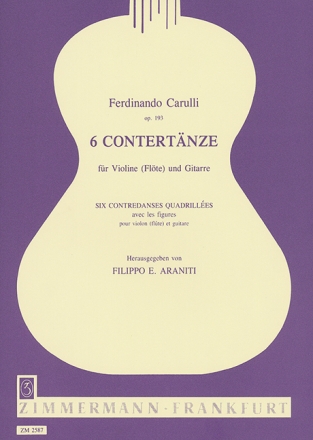 6 Contretaenze op.193 f�r Violine und Gitarre