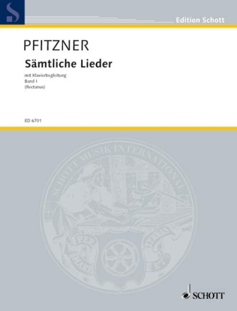 S�mtliche Lieder Band 1 f�r Singstimme und Klavier