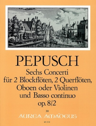 Concerto op.8,2 f�r 2 Blockfl�ten (Fl�ten, Oboen, Violinen), 2 Oboen (Fl�te, Violinen) und Bc