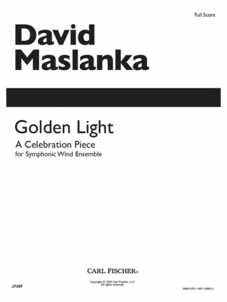 David Maslanka Golden Light Blasorchester Partitur