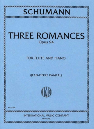 3 Romances op.94 for flute and piano