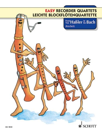 Leichte Blockfl�tenquartette Band 1 f�r 4 Blockfl�ten (SATB) Spielpartitur