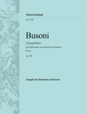 Concertino op.48 f�r Klarinette und Orchester f�r Klarinette und Klavier
