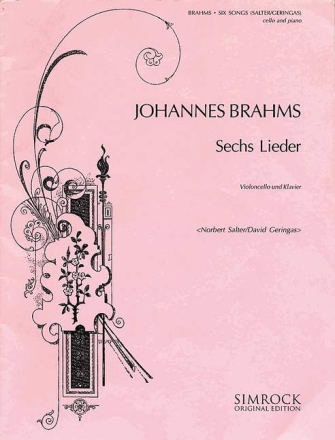 6 Lieder f�r Violoncello und Klavier