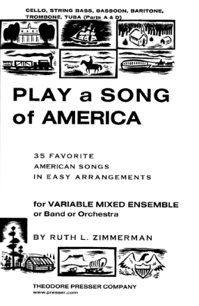 Play A Song Of America, Bass Clef Instr. Violoncello, Kontrabass, Fagott, Euphonium, Tenor, Tuba, Posaune und B Einzelstimme