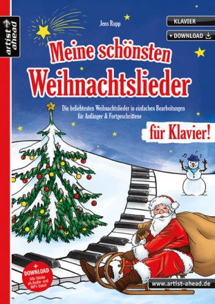 Meine sch�nsten Weihnachtslieder (+Online Audio) f�r Klavier (mit Texten) 2. Auflage