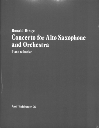 Concerto for alto saxophone and orchestra piano reduction