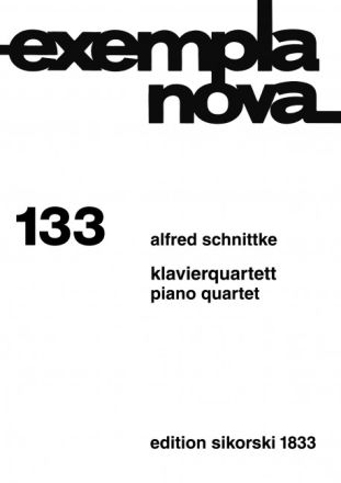 Quartett f�r Violine, Viola, Violoncello und Klavier Partitur und Stimmen
