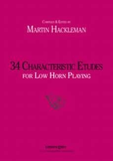 34 characteristic Etudes for low horn playing (bass clef)