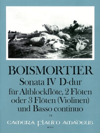 Sonate D-Dur Nr.4 op.34,4 f�r 3 Fl�ten oder Altblockfl�te und 2 Fl�ten (Violinen) und Bc