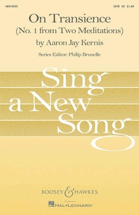 Aaron Jay Kernis, On Transience SATB (No. 1 From Two Meditations) SATB Chorpartitur