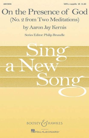 Aaron Jay Kernis, On the Presence of God SATB Chorpartitur