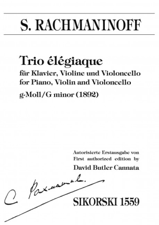 Trio elegiaque g-Moll f�r Klaviertrio