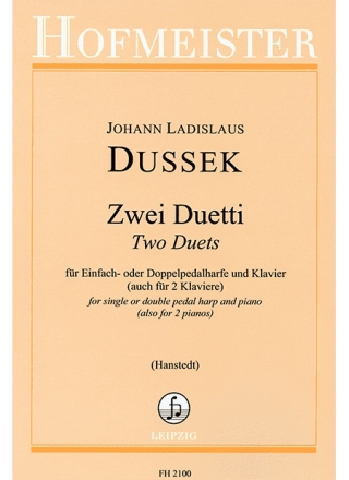 2 Duette f�r Einfach- oder Doppelpedalharfe (auch 2 KLaviere) Partitur und Harfenstimme