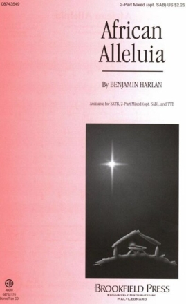 Benjamin Harlan, African Alleluia 2-Part Choir SAB Chorpartitur