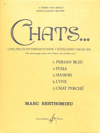 Chats pour 4 flutes parties