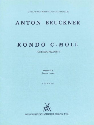 Rondo c-Moll von 1862 f�r Streichquartett Stimmen