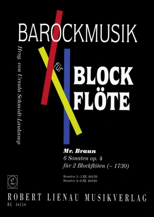 6 Sonaten op.4 Band 1 (Nr.1-3) f�r 2 Blockfl�ten