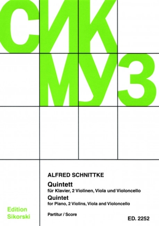 Quintett f�r Klavier und Streichquartett Partitur und Stimmen